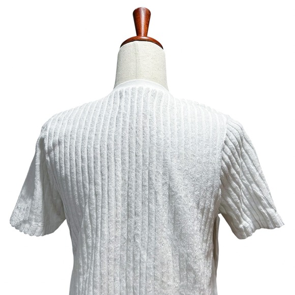 Sol Angeles Top Size Small Ribbed Terry Cloth Short Sleeve Beachy Tee Shirt - Picture 7 of 10